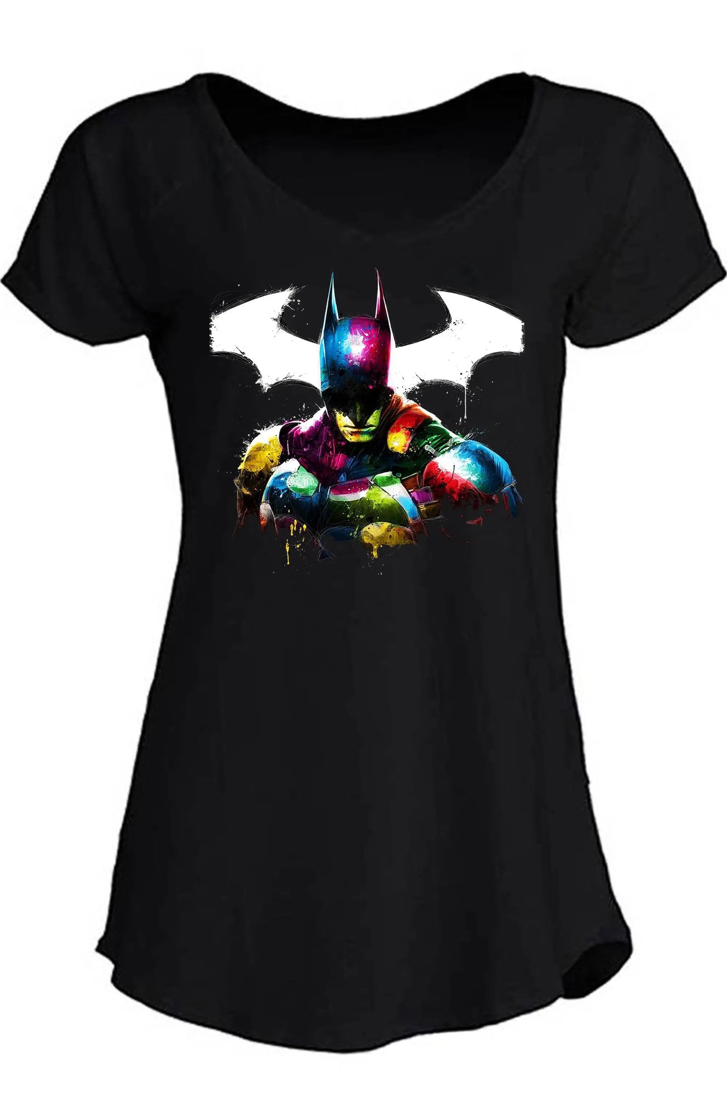 Batman Color Artistico Film Cinema 18-20 Urban Slub Lady Donna Cotone 100% Fiammato JK STREET STYLE