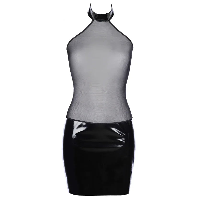 Sexy Black Latex Dress Axami Queen of the Night - STREET STYLE