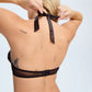 Satin & Sheer Open Cup Bra Blush Tempt Black-1