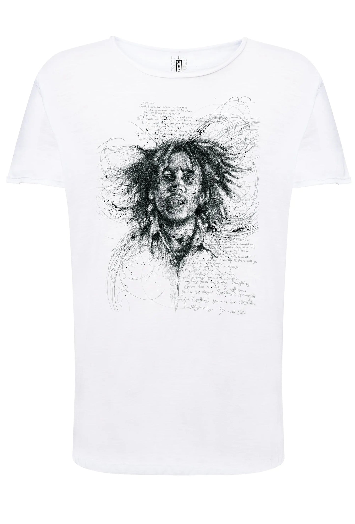 Bob Marley The Legend Stilizzato Soggetto Cantante 18-53 T-shirt Urban Slub Men Uomo 100% Cotone Fiammato JK STREET STYLE