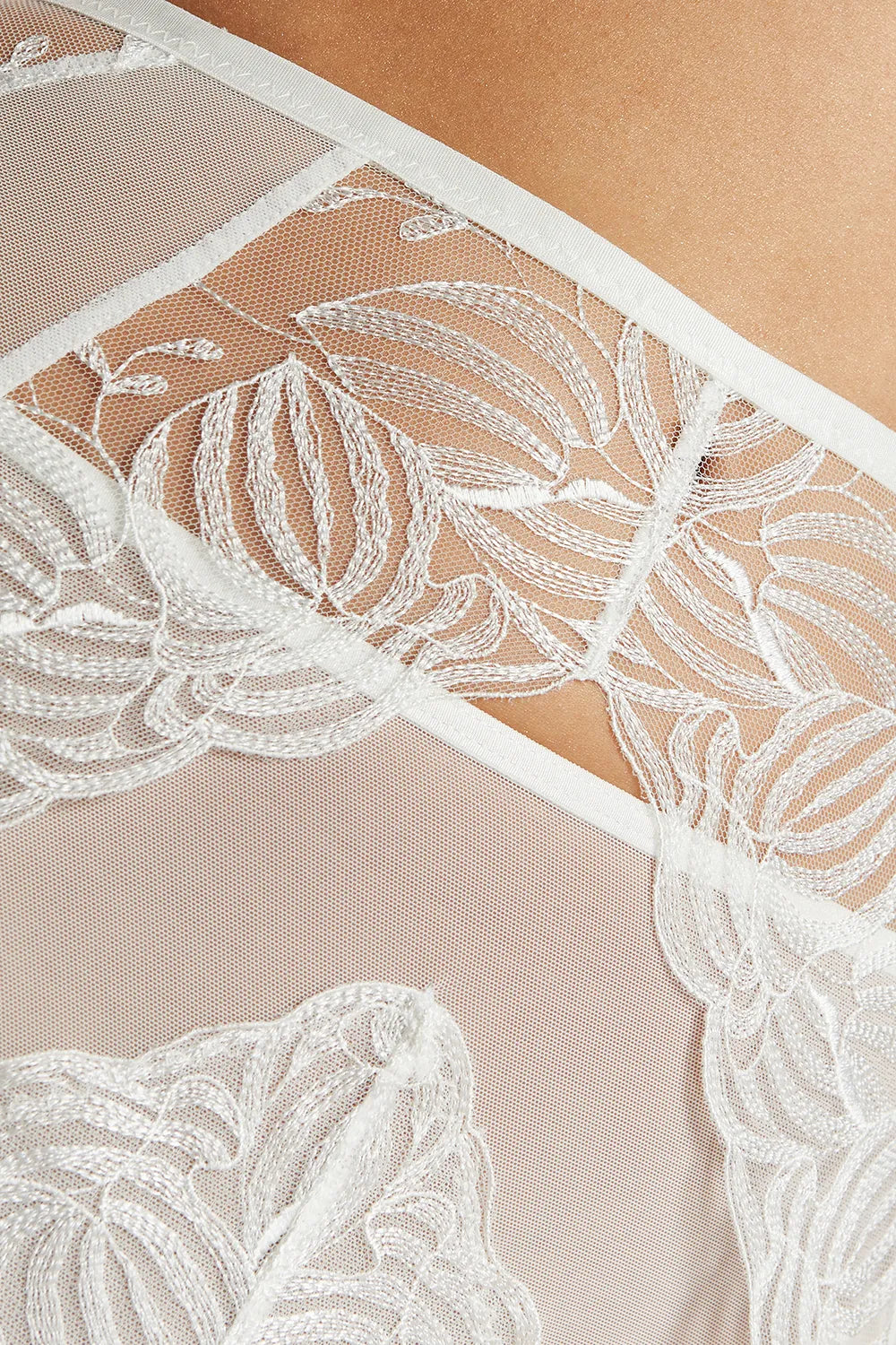 Sheer High Waist Floral Garter Belt Gorteks Cherie-3