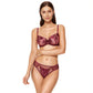 Sheer Mid Rise Bikini Panty Gorteks Coco Burgundy-4