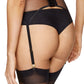 High Waist Mesh Garter Belt Gorteks Coco Black-1