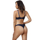 Sheer Plunge Bra Coco Navy Blue-3