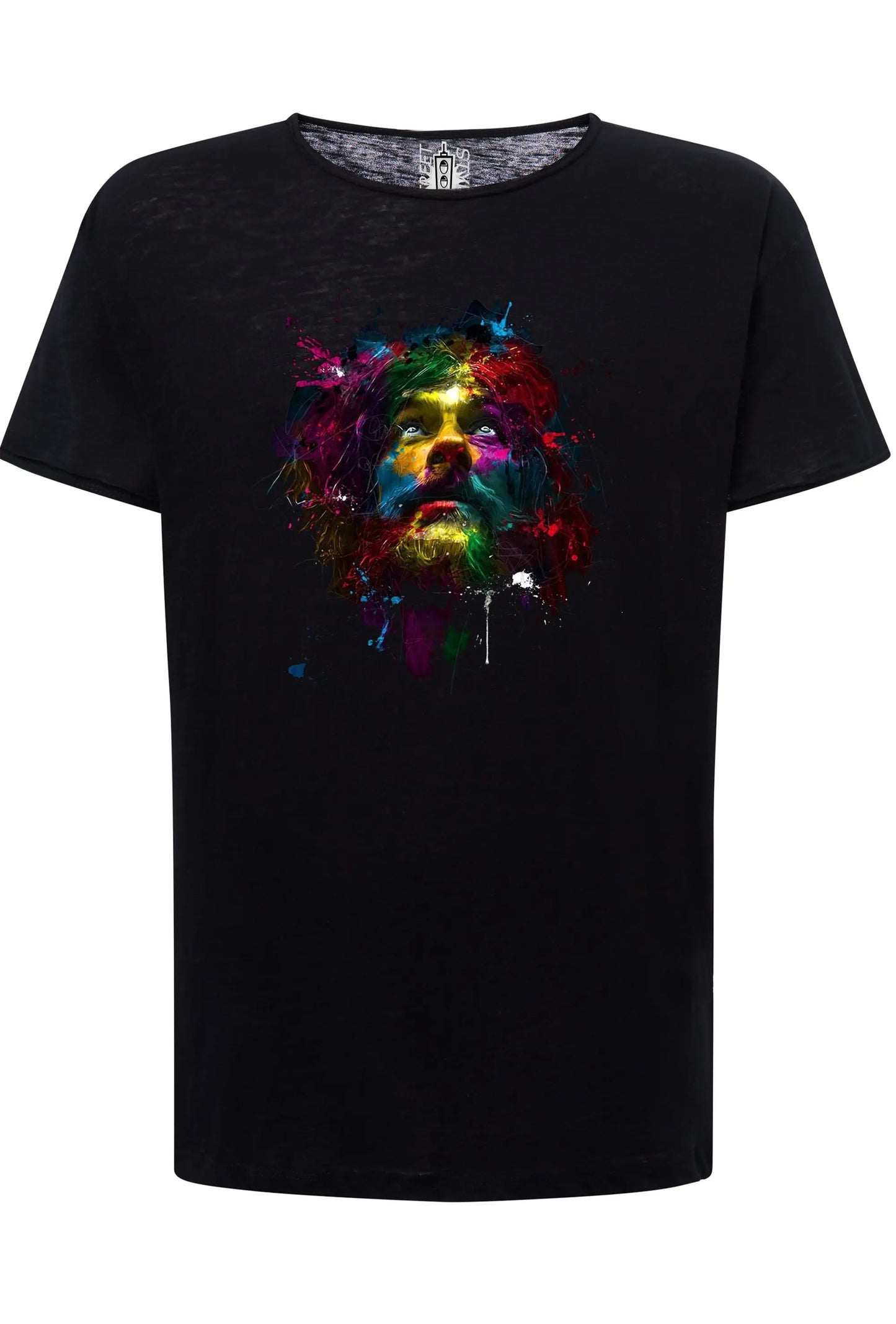 Cristo Color Stilizzato 18-20-4 T-shirt Urban Slub Men Uomo 100% Cotone Fiammato JK STREET STYLE