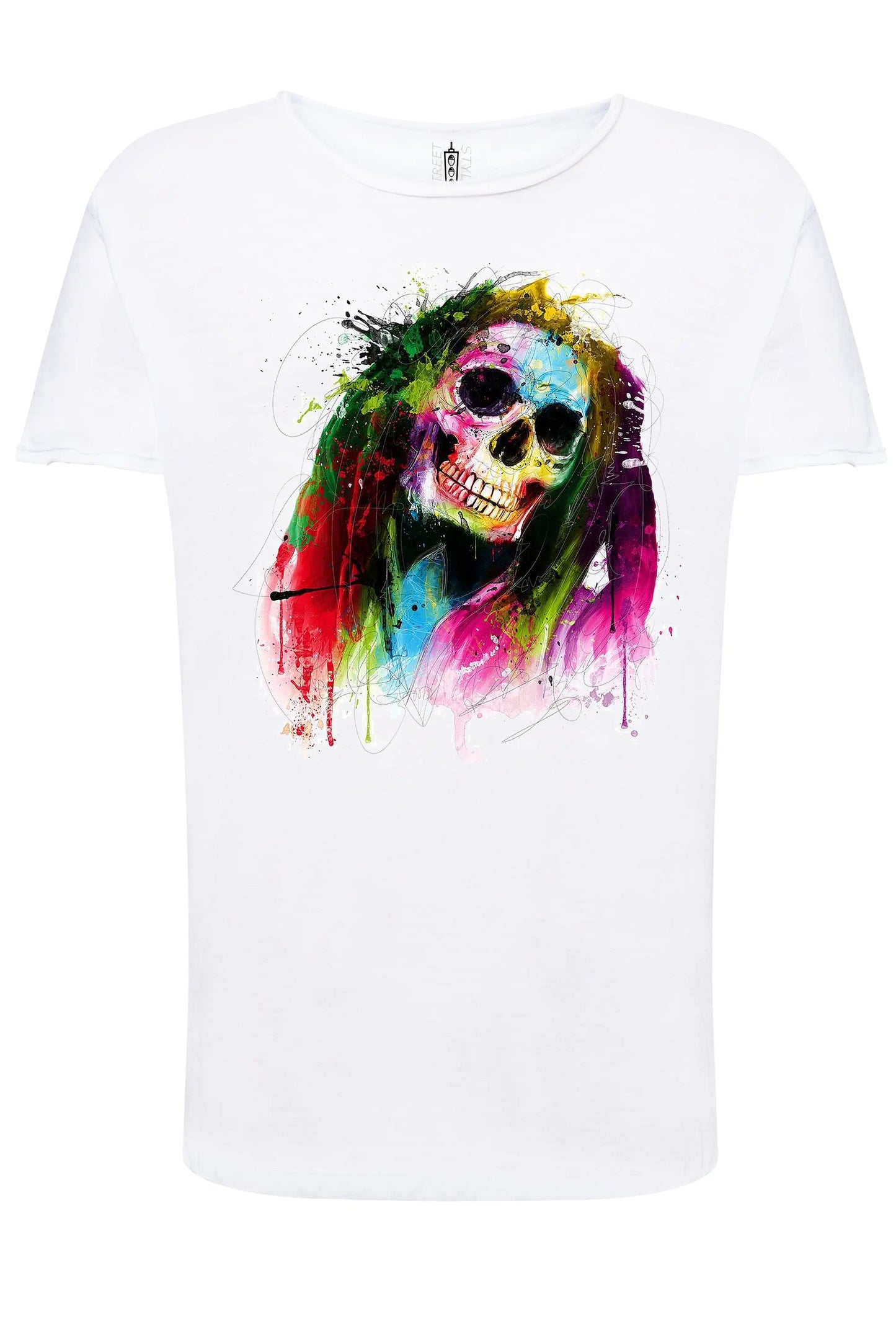 Dead or Alive Color Artistico Stilizzato 18-20-63 T-shirt Urban Slub Men Uomo 100% Cotone Fiammato JK STREET STYLE