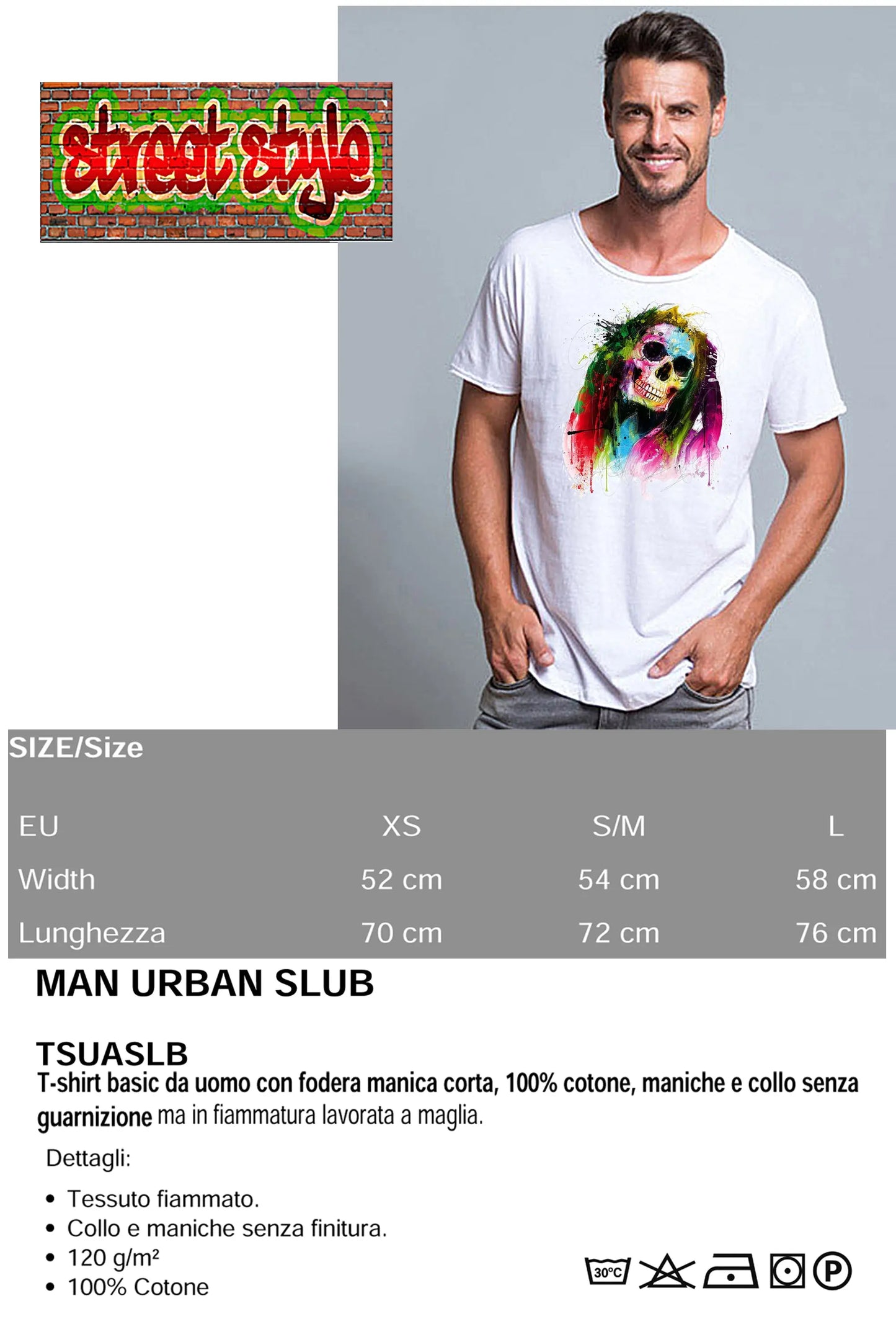 Dead or Alive Color Artistico Stilizzato 18-20-63 T-shirt Urban Slub Men Uomo 100% Cotone Fiammato JK STREET STYLE