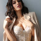 Deep Plunge Lace Bustier Dominique Estrada Gold-1