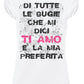 Di Tutte le Bugie che mi Dici ti Amo è la mia Preferita 3054 Moda Urban Slub Lady Donna 100% Cotone Fiammato BS STREET STYLE