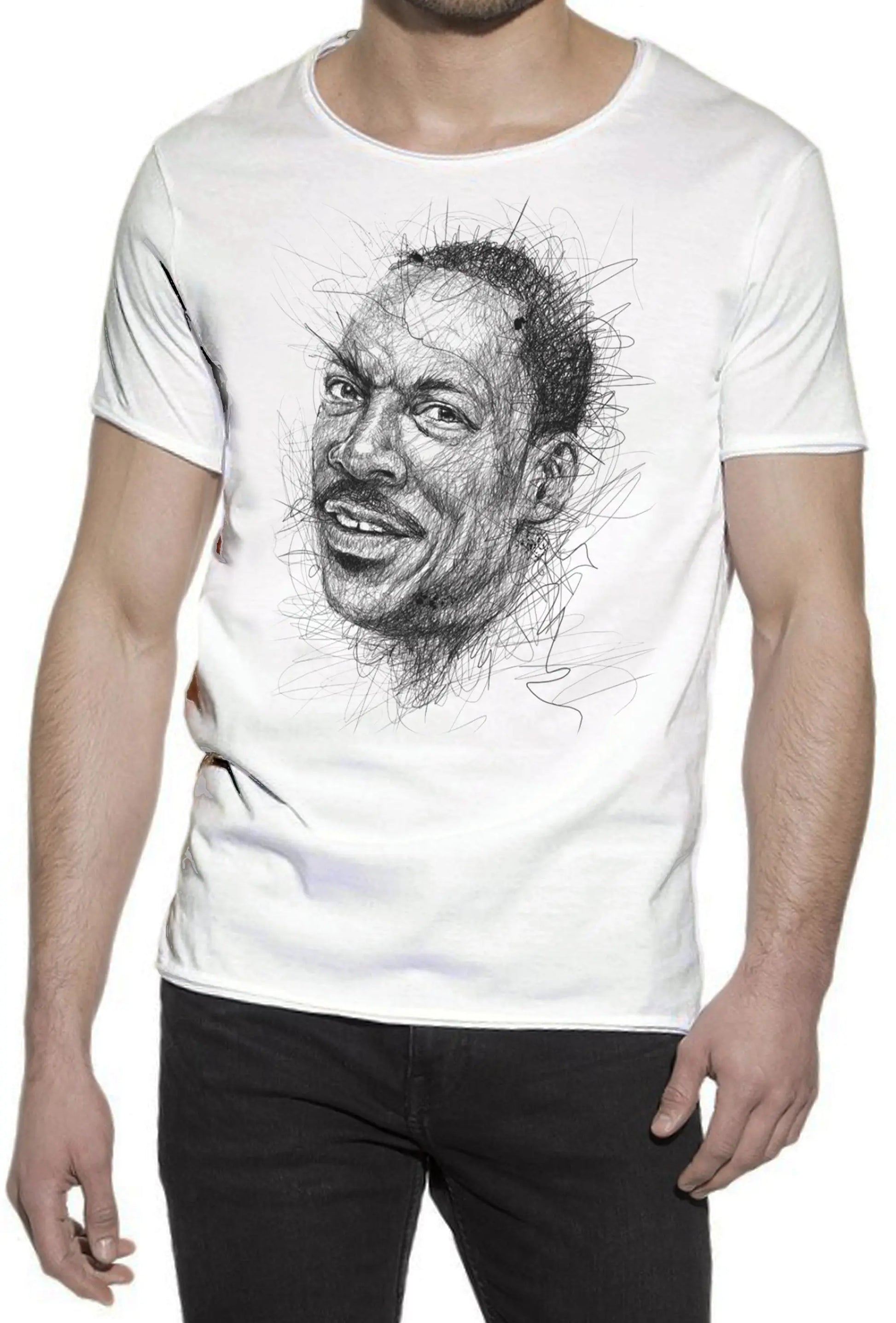 Eddie Murphy The Legend Stilizzato Soggetto Attore 18-37 T-shirt Urban Slub Men Uomo 100% Cotone Fiammato JK STREET STYLE