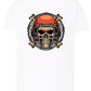 Football Skull Motor Tattoo 9041 T-shirt Urban Men Uomo 100% Cotone Pettinato JK STREET STYLE