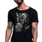 Freedom Tattoo Skull 9050-16 T-shirt Urban Slub Men Uomo 100% Cotone Fiammato JK STREET STYLE