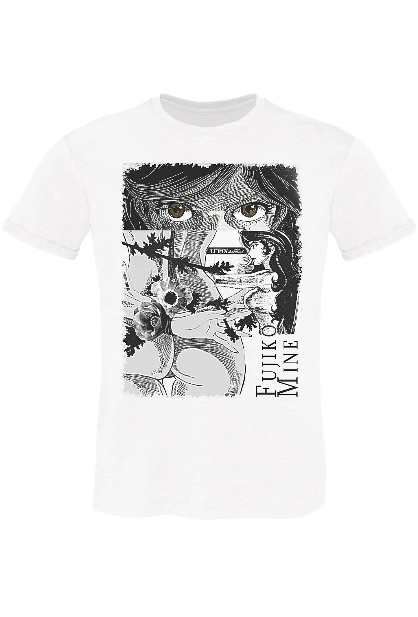 Fujiko Mine di Lupin Sexy Cartoons 2072 Urban Slub Men Uomo 100% Cotone Fiammato BS STREET STYLE