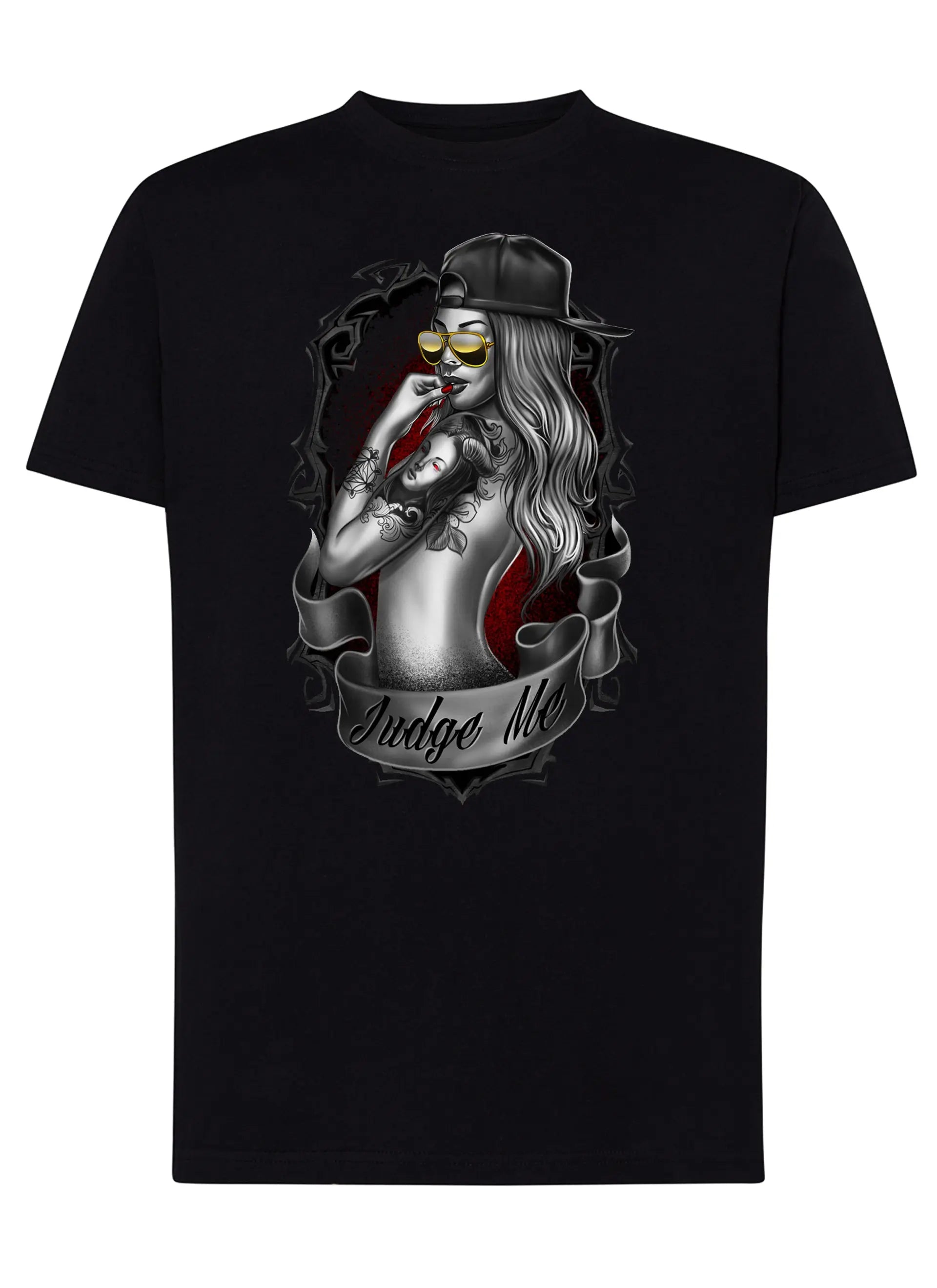 Girl Skull Motor Tattoo 9060 T-shirt Urban Men Uomo 100% Cotone Pettinato JK STREET STYLE