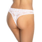 Sheer Lace Peek-a-Boo Thong Panty Gizela White-1
