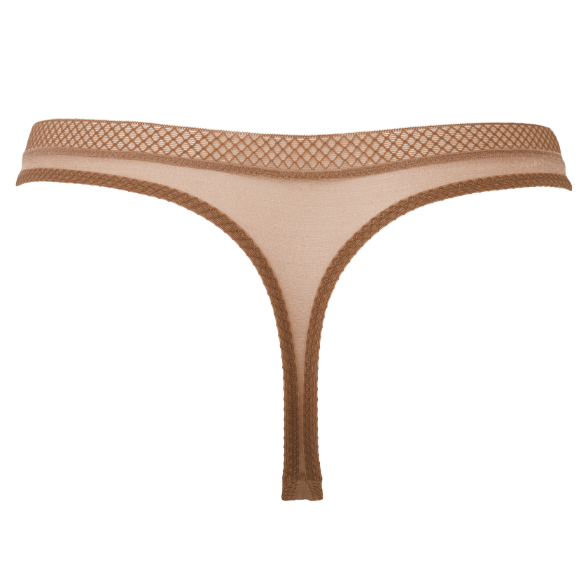 Gossard Glossies Sheer Thong Panty Bronze-4
