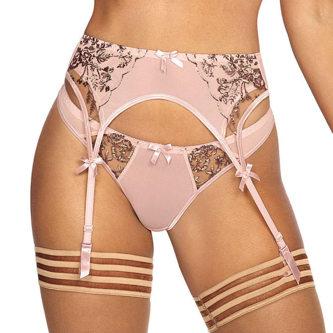 Axami Copper Rose Sheer Mesh Thong Panty-1