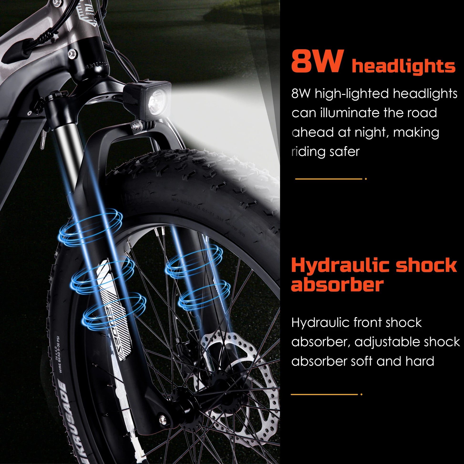 2024 HEZZO Ebike 52V 750W BAFANG Geared Motored 17Ah 50Km/h 100Km Step Thru 26Inch Fat Tire Electric Bike With Torque Sensor-3