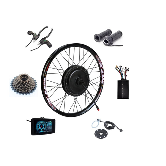 Fast Shipping Ready to Ship Waterproof 48v 52v 60v 2000w 2500w Ebike Motor Wheel Conversion Kit with UKC1 Color Display-0