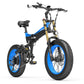 Dropshipping Eu Stock LANKELEISI X3000plus up 26x4.0 Fat Bike Electric Mountain Bike Full Suspension 1000W Folding Ebike-2
