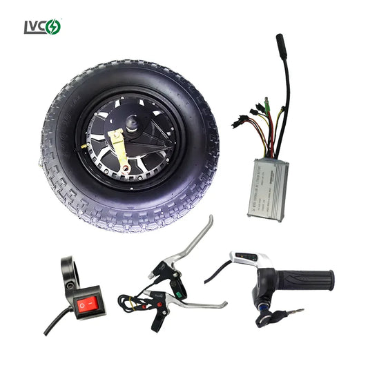 LVCO High Quality Electric Scooter Conversion Kit With Battery Electric Wheelbarrow Conversion Kit Tire Included for Carts-0