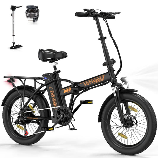 HITWAY BK11 Dropshipping L20 Step-Through Folding Electric Bicycle Bike, Compact All-Terrain E-Bike for Adults, CE Certified-0
