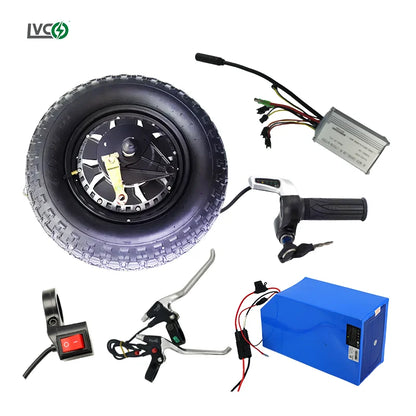 LVCO High Quality Electric Scooter Conversion Kit With Battery Electric Wheelbarrow Conversion Kit Tire Included for Carts-6