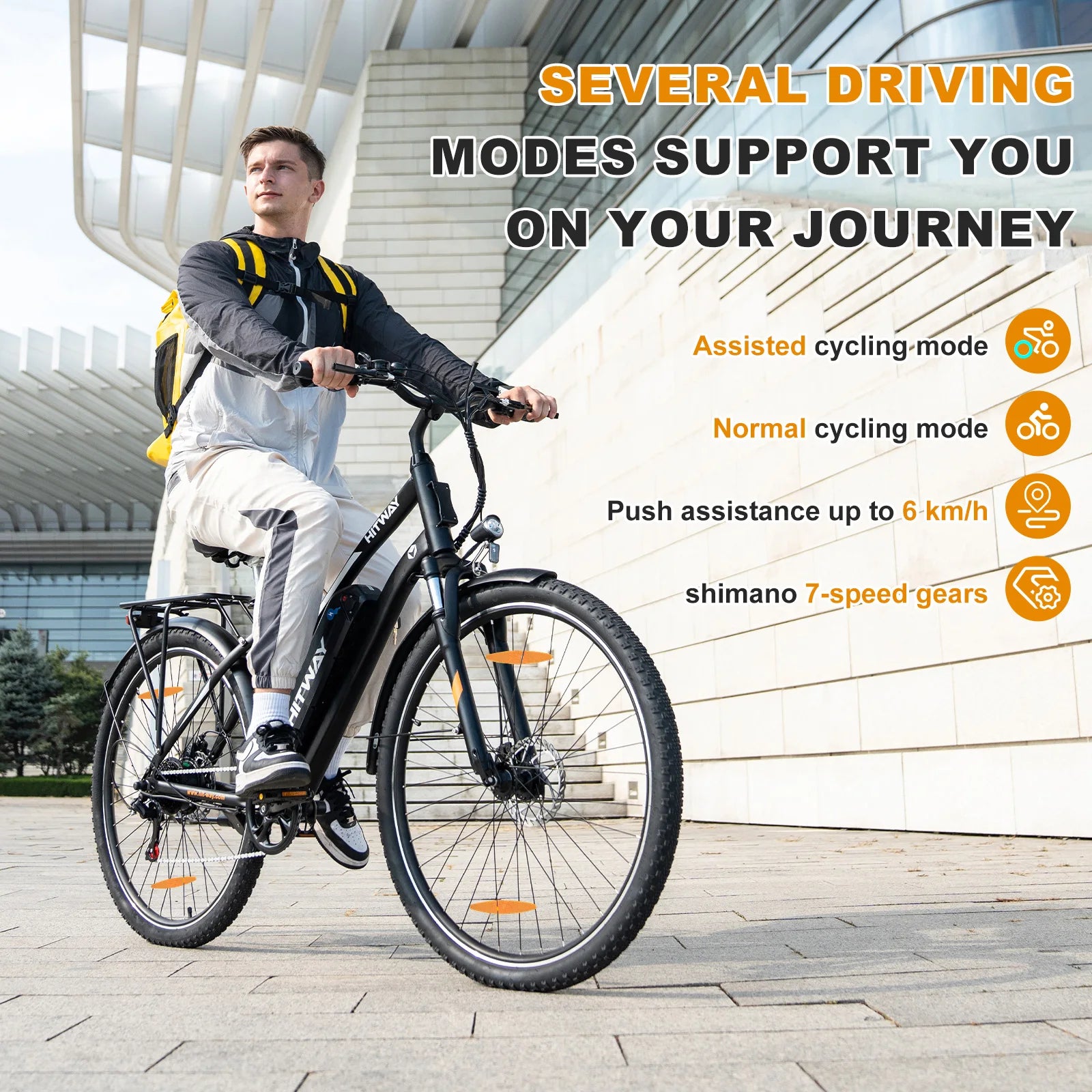 UK EU Warehouse HITWAY BK27S 7-Speed Electric City Bike CE Certified Wholesale 28*2 Comfortable Folding Design-2