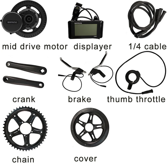 Bafang  Middle Drive Motor 48V 500W 750w Ebike Conversion Kit-0