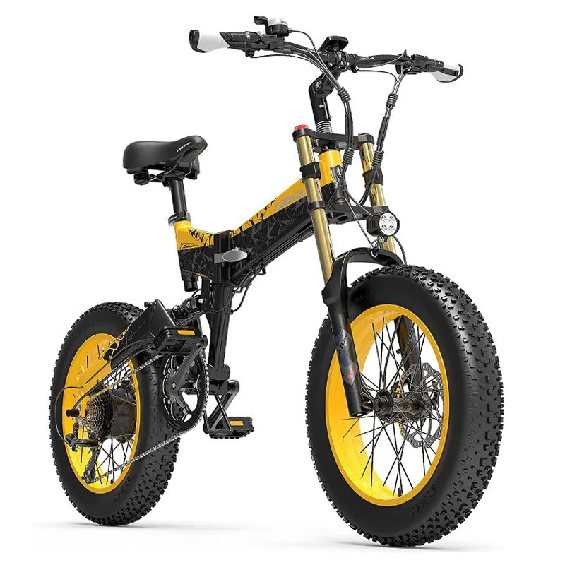Dropshipping Eu Stock LANKELEISI X3000plus up 26x4.0 Fat Bike Electric Mountain Bike Full Suspension 1000W Folding Ebike-0