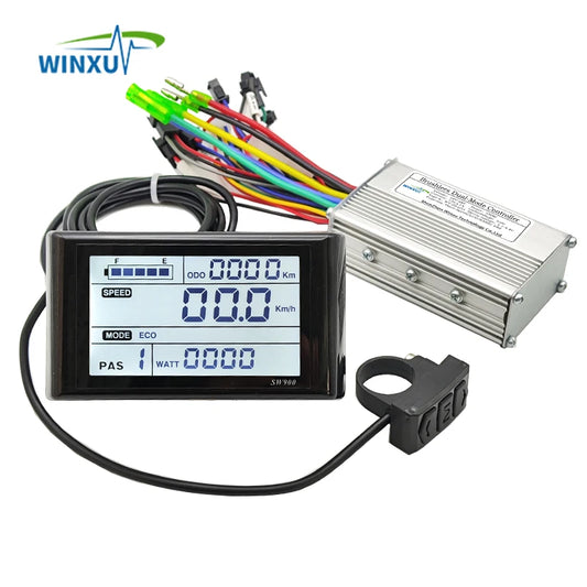 24V 36V 48V 250W 13A 350W 15A E-bike Brushless Motor Drive Universal Controller SW900 LCD Display Kit for Electric Bike Scooter-0