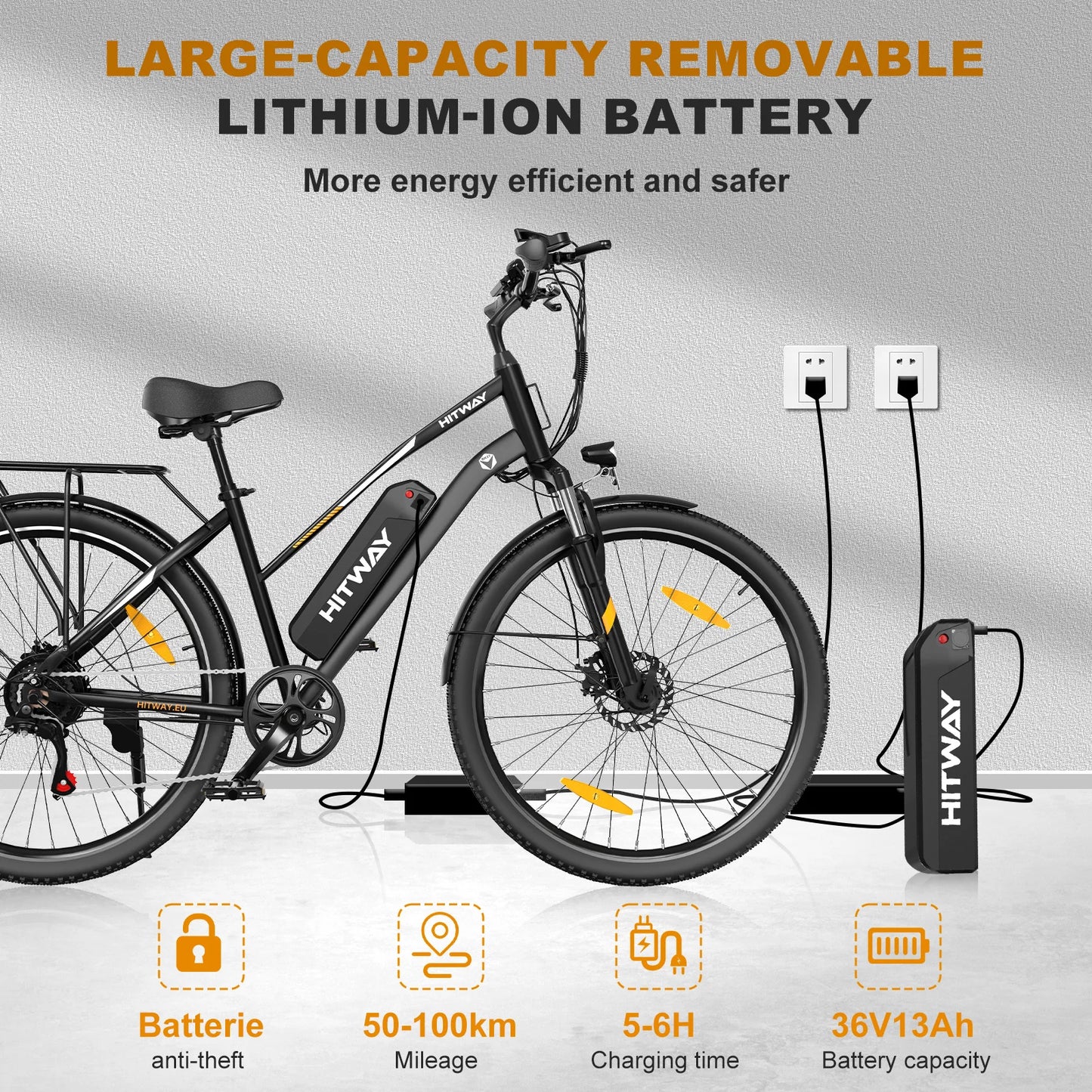 UK EU Warehouse HITWAY BK27S 7-Speed Electric City Bike CE Certified Wholesale 28*2 Comfortable Folding Design-1