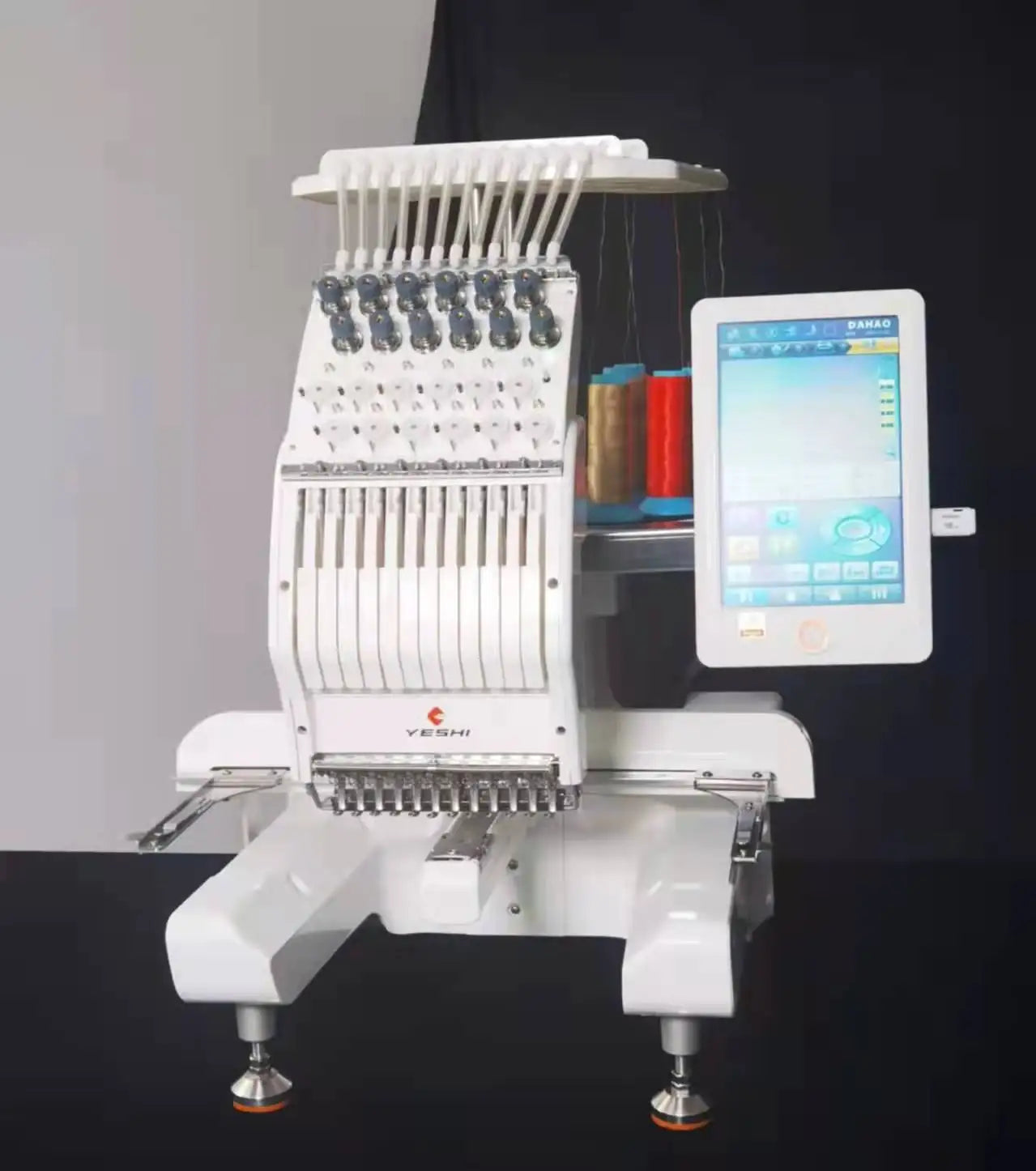 Yeshi Multi Function Mini One Head Apparel Shop Commercial Embroidery Machine 1000 RPM 40 KG Simple Operation Cheapest Price-1