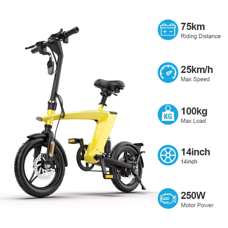 36V 48V 250W 1000W 2000W 3000W 14 Inch Fast Delivery Hidden Lithium Battery Electric Bike Folding Electric Bicycle Kit-2