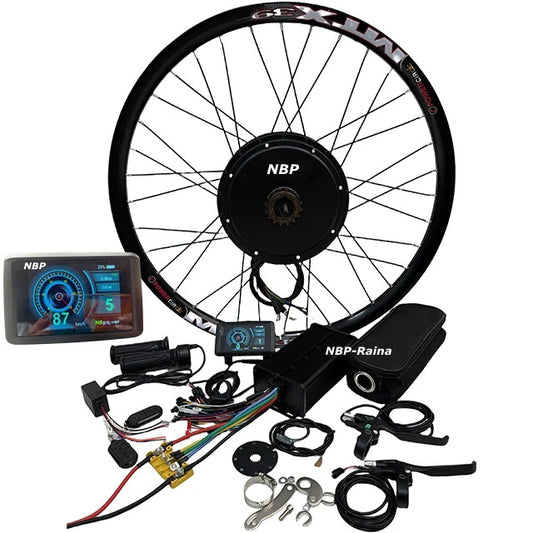 US UK Free Delivery Electric Bike Conversion Kit 26'' 27.5'' 29'' 72V 3000W Hub Motor Wheel with 80A Dual Hall Controller UKC1-0