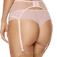 High Waist Mesh Garter Belt Gorteks Coco Pink-1