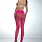 Open Crotch Pantyhose 30DEN Hip Lace Viva Magenta-1