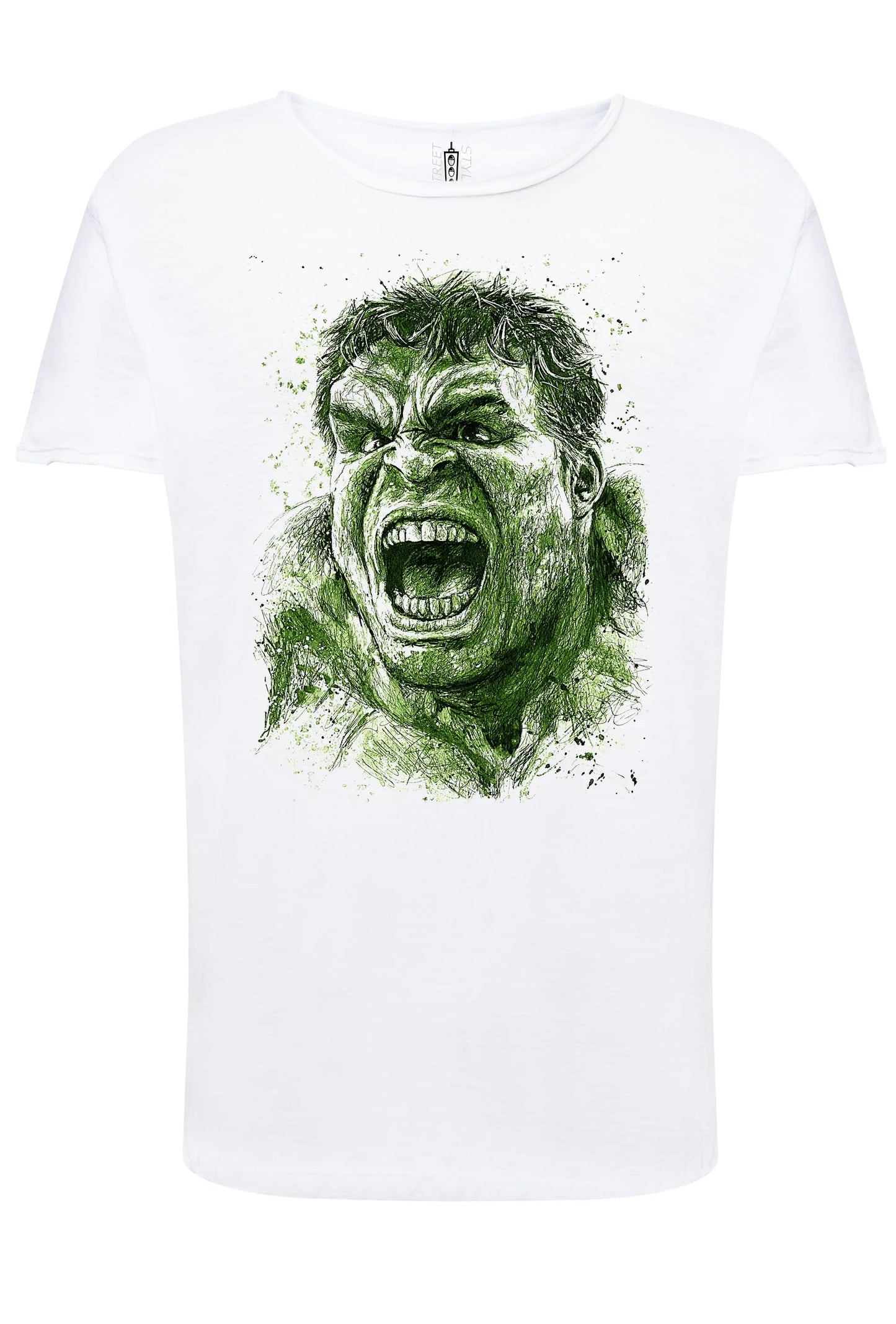 Hulk Stilizzato Color Film Cinema Super Eroi 18-104 T-shirt Urban Slub Men Uomo 100% Cotone Fiammato JK STREET STYLE