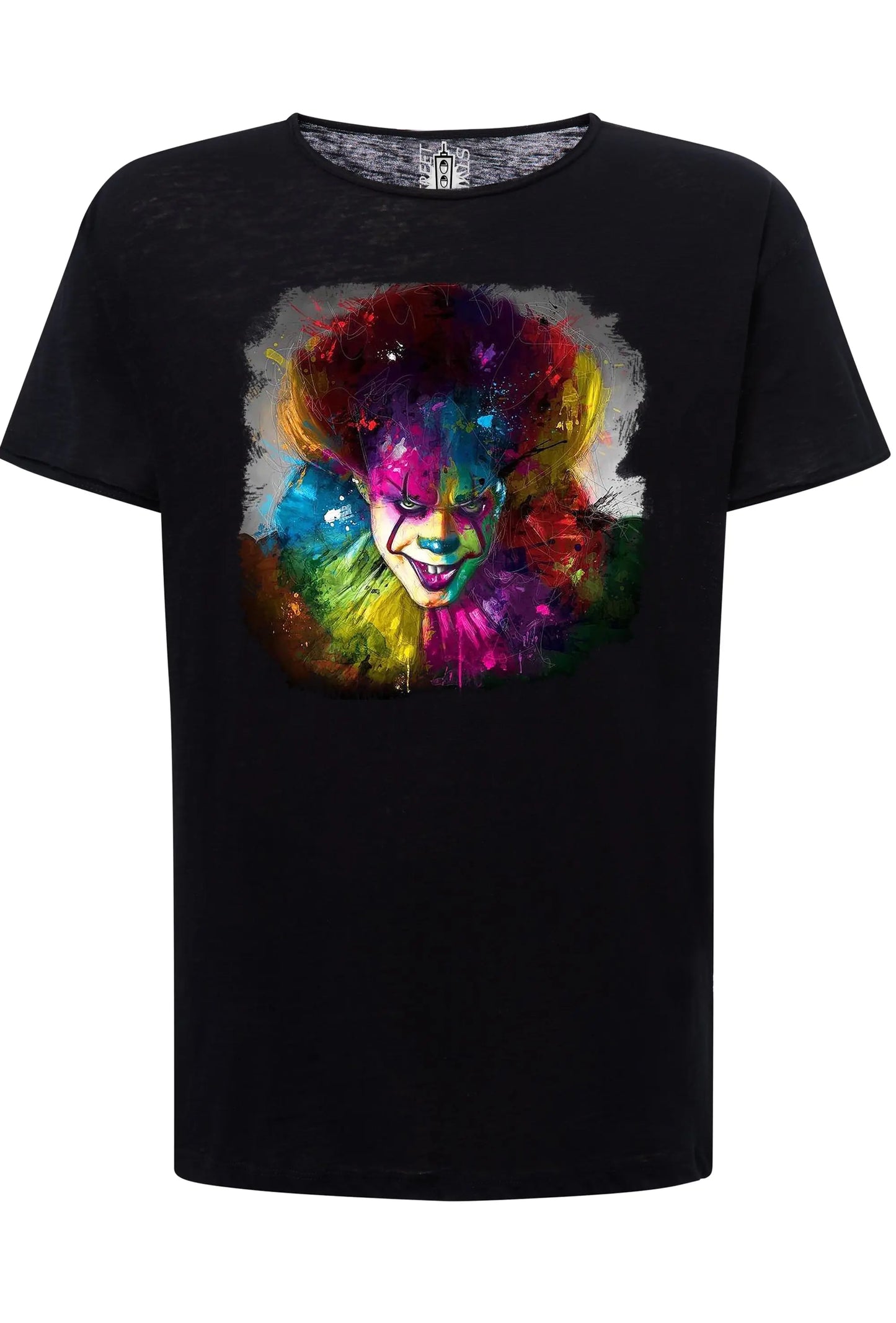 IT Clown Color Stilizzato 18-20-24 T-shirt Urban Slub Men Uomo 100% Cotone Fiammato JK STREET STYLE