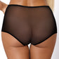 PariPari Jenny Sheer Embroidered High-Waist Panty Black-1