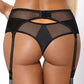 PariPari Jenny Sheer Embroidered Garter Belt Black - STREET STYLE
