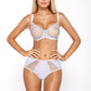 PariPari Jenny Sheer Embroidered Full Brief White-2
