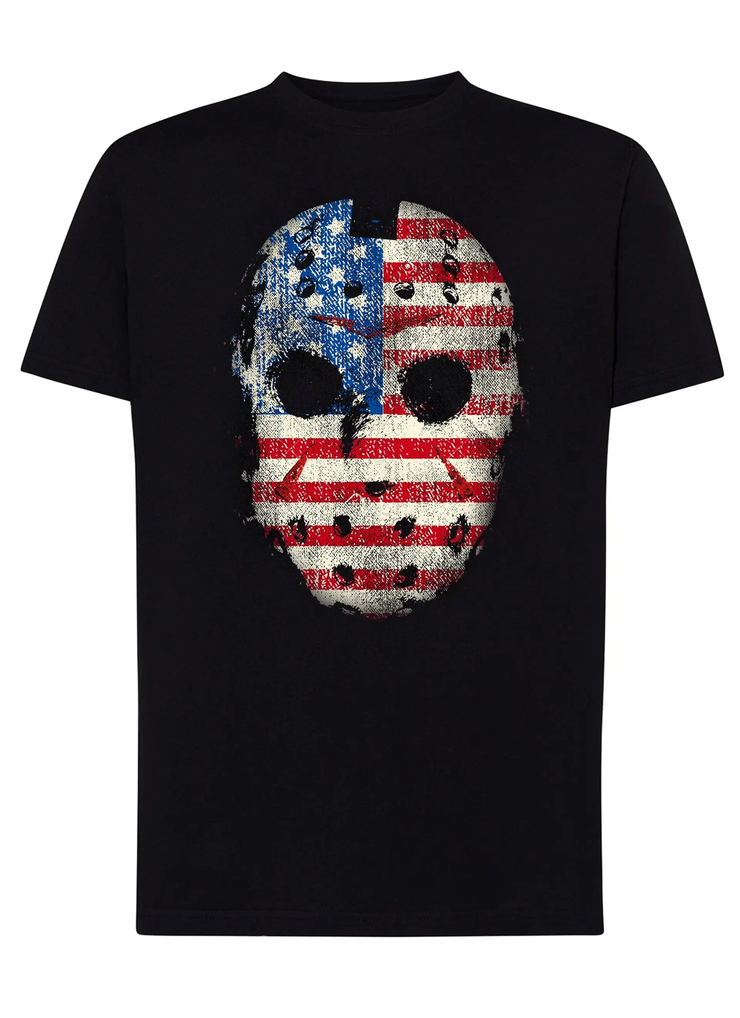 Jason Mask Black America Tattoo 10051 T-shirt Urban Men Uomo 100% Cotone Pettinato JK STREET STYLE