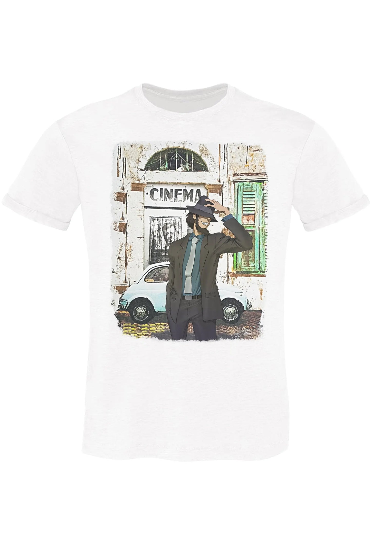 Jigen Lupin Cinema Cartoon 2075-17 1 t-shirt Urban Slub Men Uomo 100% Cotone Fiammato BS STREET STYLE