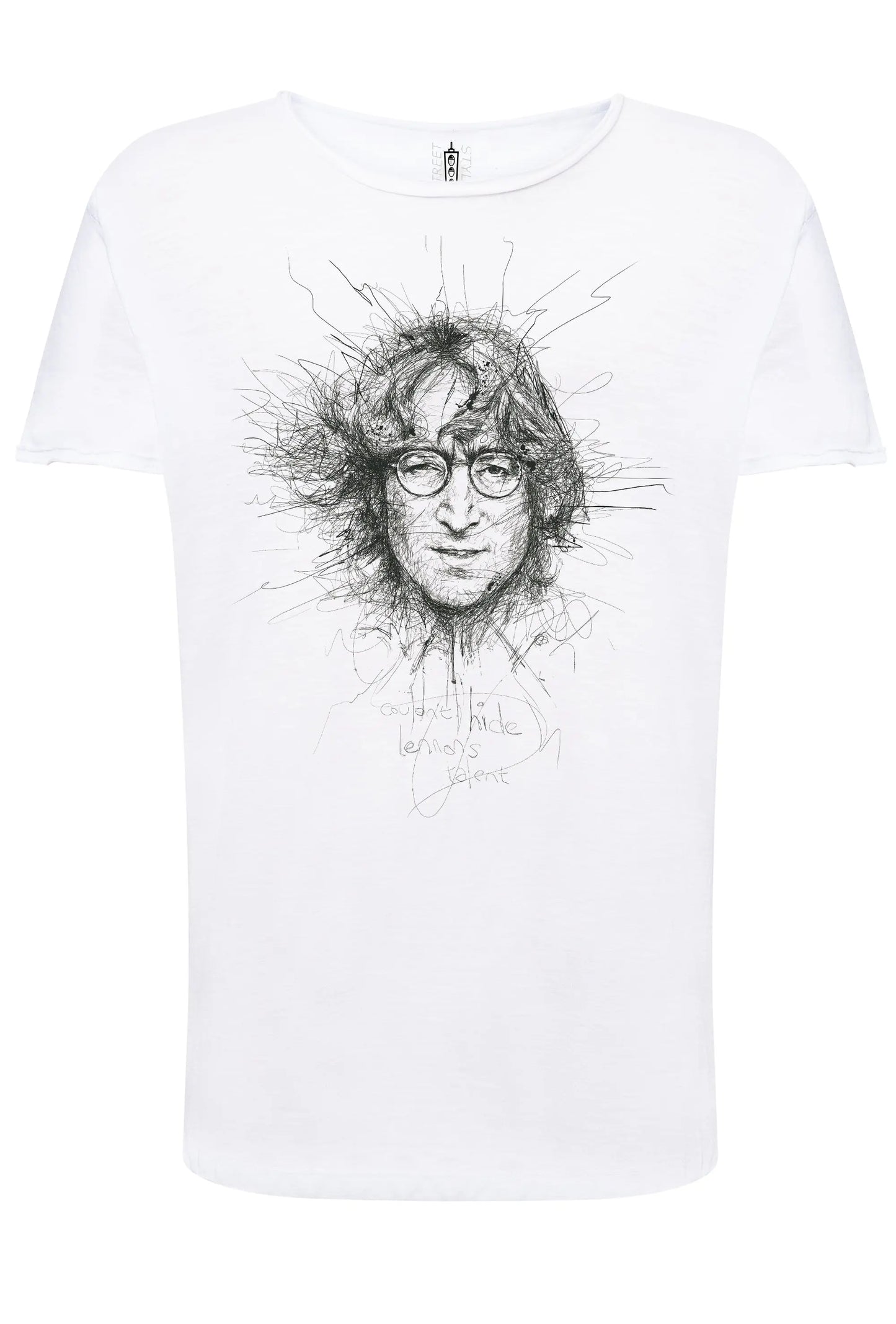 John Lenon The Legend Stilizzato Soggetto Cantante 18-52 T-shirt Urban Slub Men Uomo 100% Cotone Fiammato JK STREET STYLE