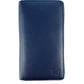 K0005DB | Travel document holder in genuine full grain leather, dollar grain - Blue color - Dimensions: 12.5 x 22 x 2 cm - Packaging: TNT bag-1