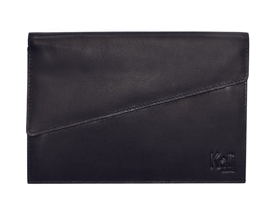 K0018AB | Porta Documenti Auto e Moto in Vera Pelle pieno fiore con leggera grana. Colore Nero. Chiusura con bottone automatico. Dimensioni: cm 19 x 13 x 1. Confezione: Sacchetto in Tnt-0
