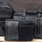 K0022AB | Messenger in Canvas/Vera Pelle, pieno fiore, volanata - Colore Nero. Accessori Nickel Anticato, Chiusura superiore con lampo. Dimensioni: cm 35 x 26 x 10. Confezione: Sacchetto Tnt-4