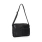 K0022AB | Messenger in Canvas/Vera Pelle, pieno fiore, volanata - Colore Nero. Accessori Nickel Anticato, Chiusura superiore con lampo. Dimensioni: cm 35 x 26 x 10. Confezione: Sacchetto Tnt-1