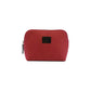 K0026XB | Pochette da Donna in Canvas/Vera Pelle pieno fiore Volanata - Colore Bordeaux/Testa Moro. Chiusura con lampo. Dimensioni: cm 17 x 13 x 6,5 - Confezione: Sacchetto Tnt-1